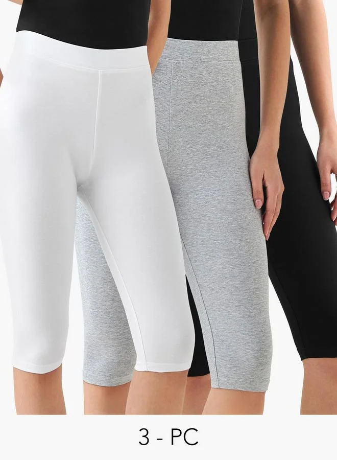 سبلاش فيڤ Pack of 3 Elasticated Knee Length Leggings